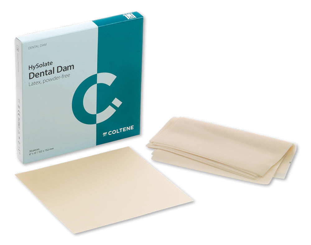 Coltene HySolate Latex Dental Dam Light heavy 152x152, 36 pcs