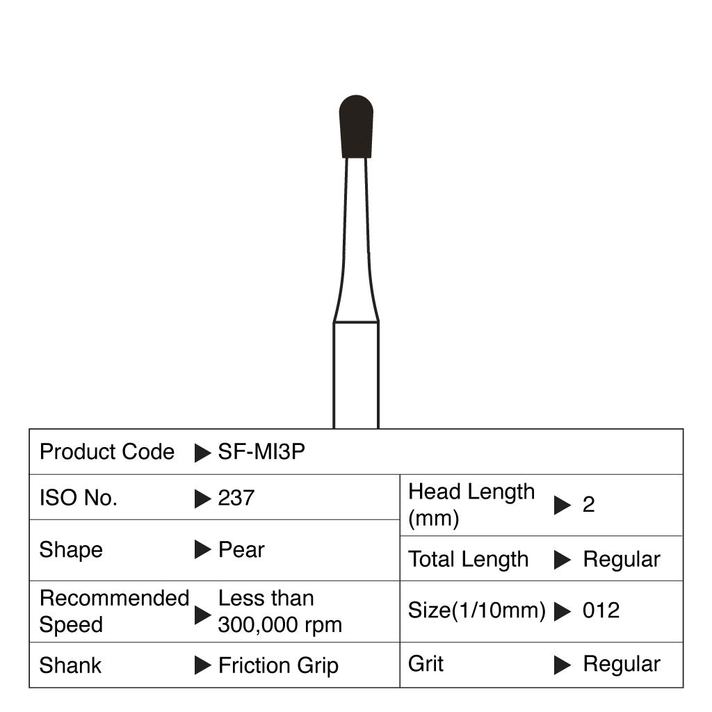 Shofu Diamond Point FG Regular Grit #MI3P 10/Box