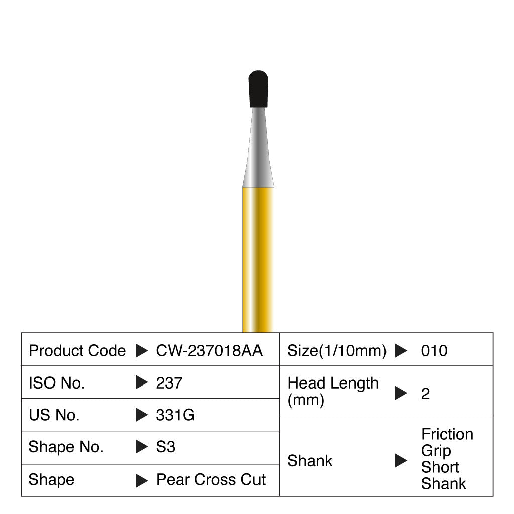 [HKIDEAS]Coltene Diatech Speedstar S3 #010 Head Length 2mm FGSS 5/Pack