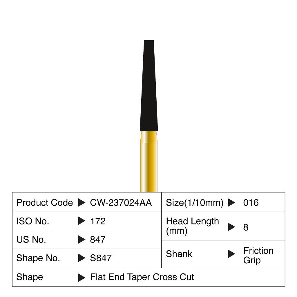 Coltene Diatech Speedstar S847 #016 Head Length 8mm FG 5/Pack