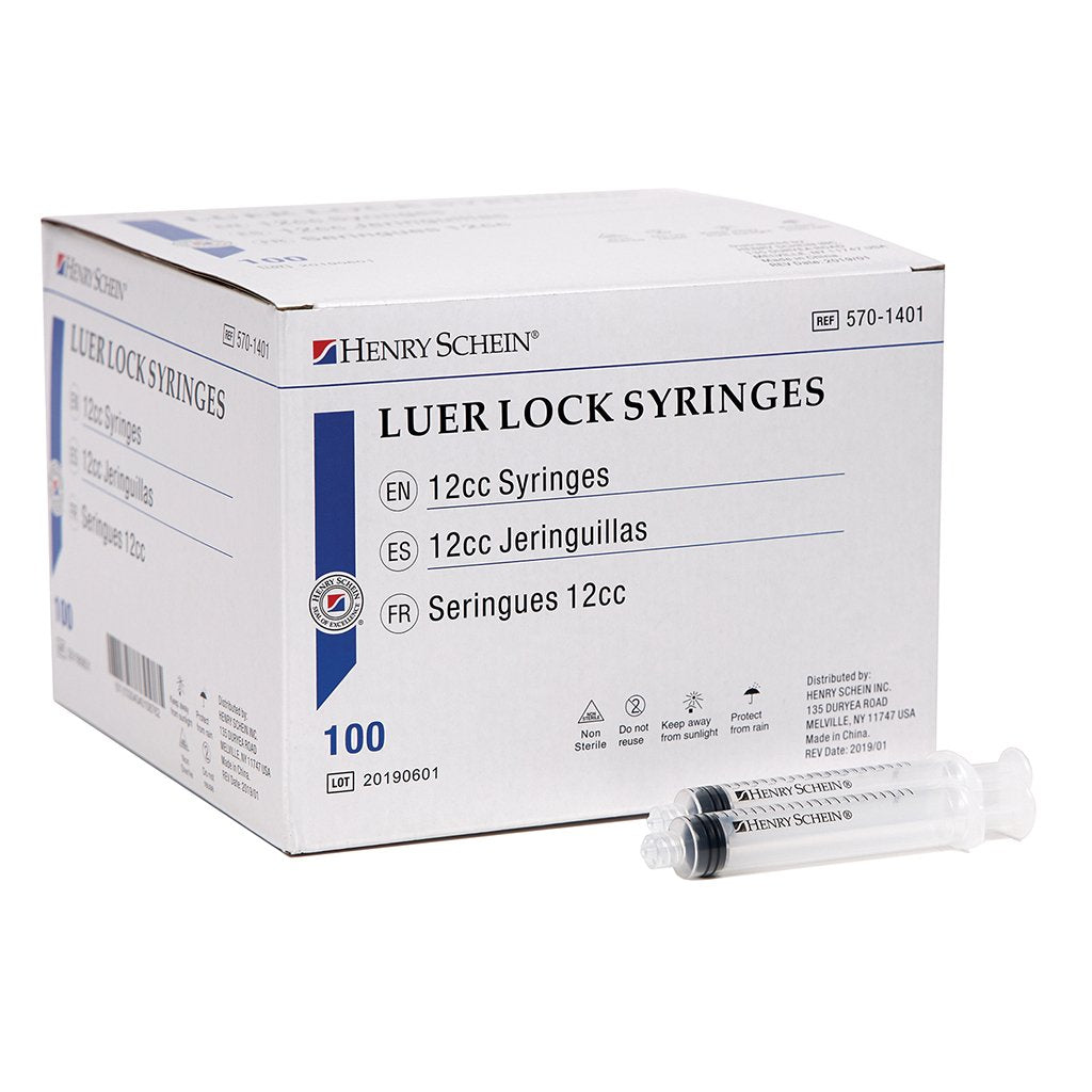 HS Disposable Syringe Sterile Luer Lock 3ml 100pk - Henry Schein