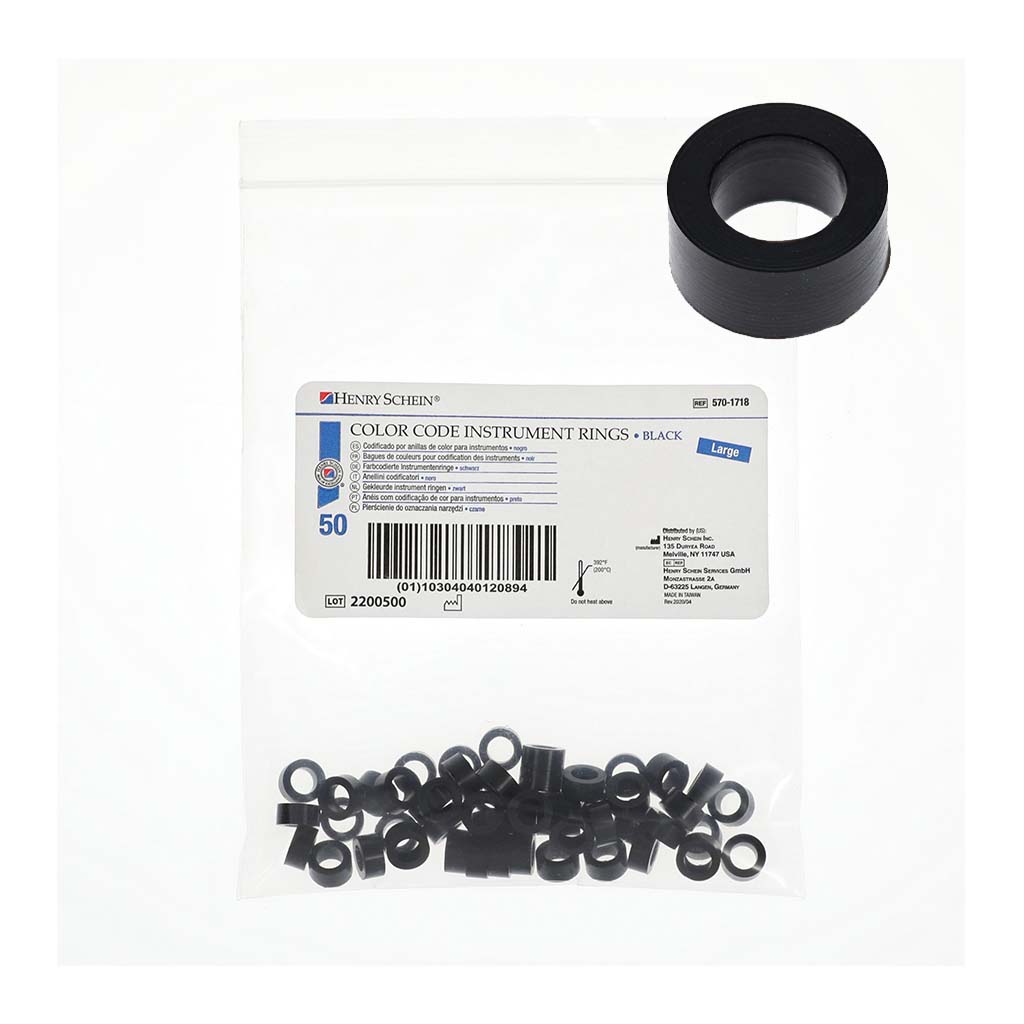 HS Instrument Rings Large Black 50/Bag