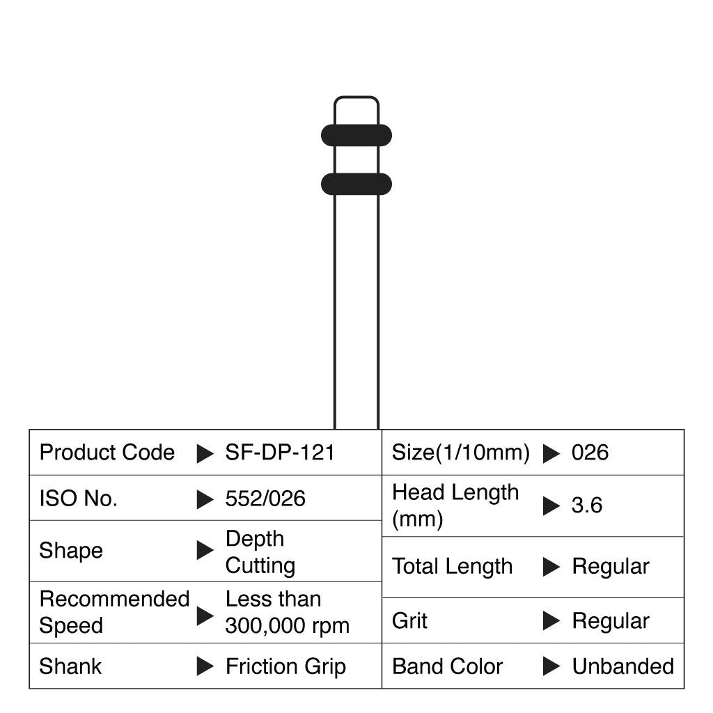 Shofu Diamond Point FG Regular Grit #121 10/Box