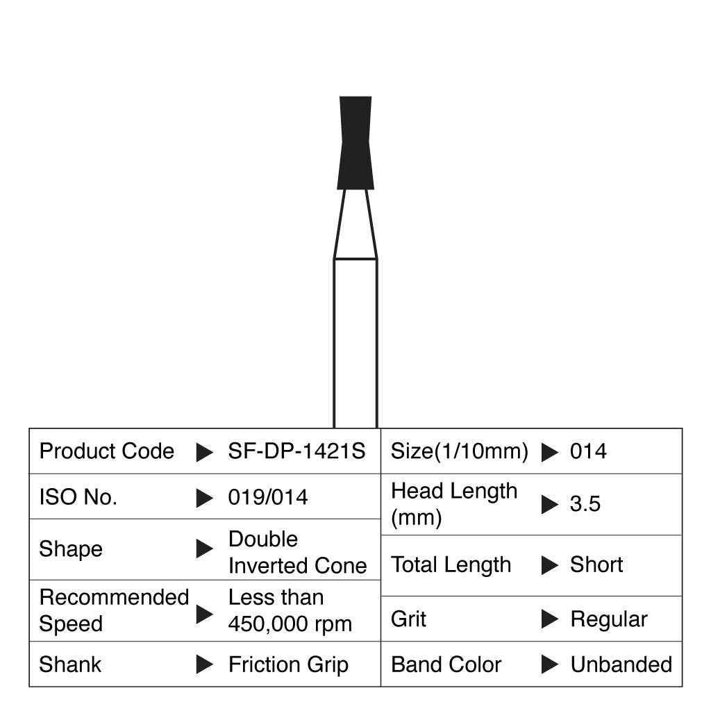 [HKIDEAS]Shofu Diamond Point FG Regular Grit #1421S 10/Box