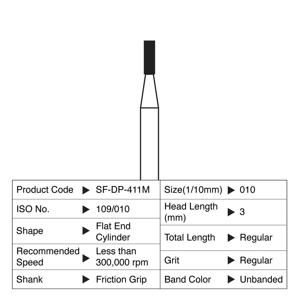 [HKIDEAS]Shofu Diamond Point FG Regular Grit #411M 10/Box